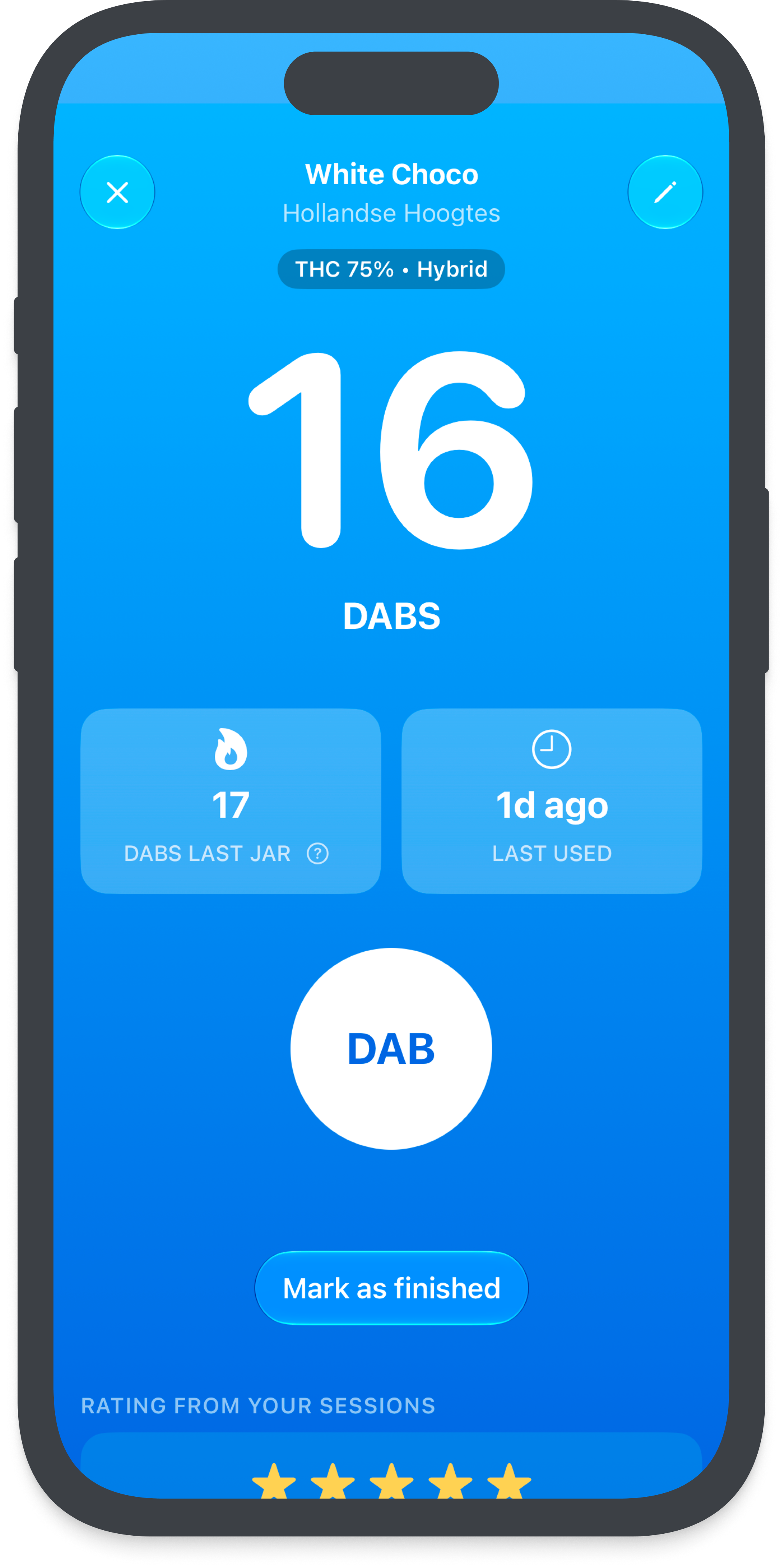 Stash tracker screen in Highness